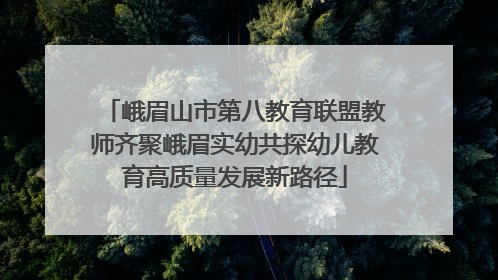 峨眉山市第八教育联盟教师齐聚峨眉实幼共探幼儿教育高质量发展新路径