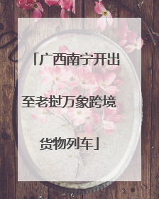 广西南宁开出至老挝万象跨境货物列车