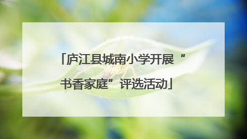 庐江县城南小学开展“书香家庭”评选活动
