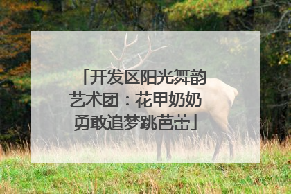开发区阳光舞韵艺术团：花甲奶奶勇敢追梦跳芭蕾