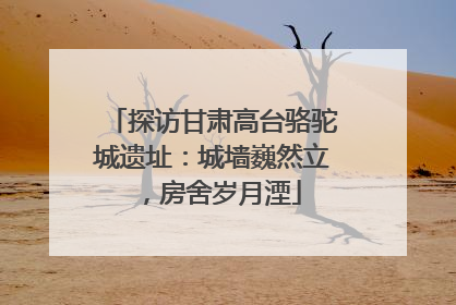 探访甘肃高台骆驼城遗址：城墙巍然立，房舍岁月湮