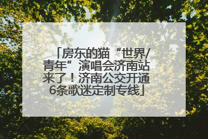 房东的猫“世界/青年”演唱会济南站来了！济南公交开通6条歌迷定制专线