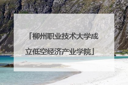 柳州职业技术大学成立低空经济产业学院