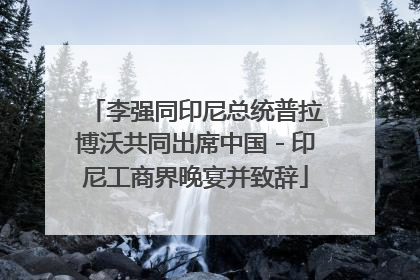 李强同印尼总统普拉博沃共同出席中国－印尼工商界晚宴并致辞