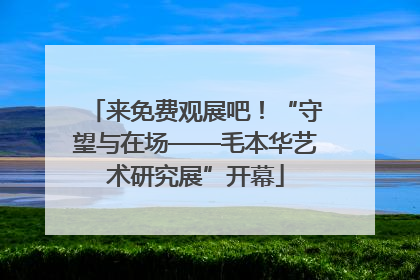 来免费观展吧！“守望与在场——毛本华艺术研究展”开幕