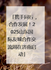 携手同行，合作发展！2025山东国际友城合作交流周在济南启动