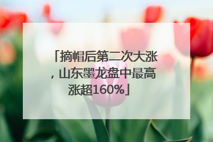 摘帽后第二次大涨，山东墨龙盘中最高涨超160%