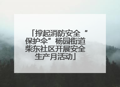 撑起消防安全“保护伞”杨园街道柴东社区开展安全生产月活动