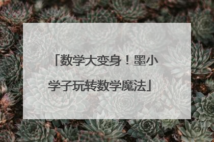 数学大变身！墨小学子玩转数学魔法