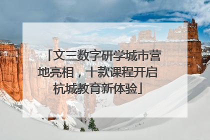 文三数字研学城市营地亮相，十款课程开启杭城教育新体验