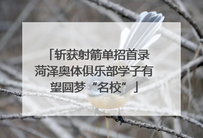 斩获射箭单招首录 菏泽奥体俱乐部学子有望圆梦“名校”