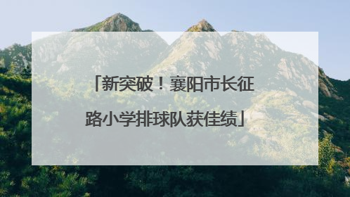 新突破！襄阳市长征路小学排球队获佳绩