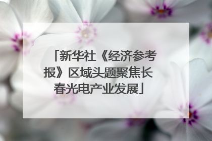 新华社《经济参考报》区域头题聚焦长春光电产业发展