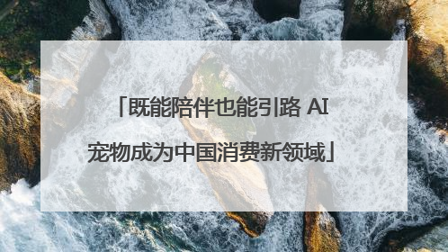 既能陪伴也能引路 AI宠物成为中国消费新领域