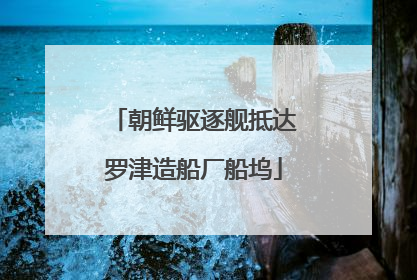 朝鲜驱逐舰抵达罗津造船厂船坞