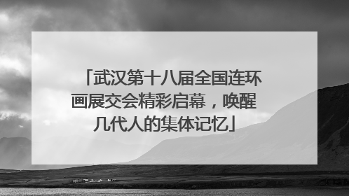 武汉第十八届全国连环画展交会精彩启幕，唤醒几代人的集体记忆