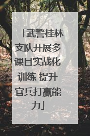 武警桂林支队开展多课目实战化训练 提升官兵打赢能力