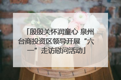 殷殷关怀润童心 泉州台商投资区领导开展“六一”走访慰问活动