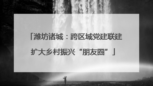 潍坊诸城：跨区域党建联建 扩大乡村振兴“朋友圈”