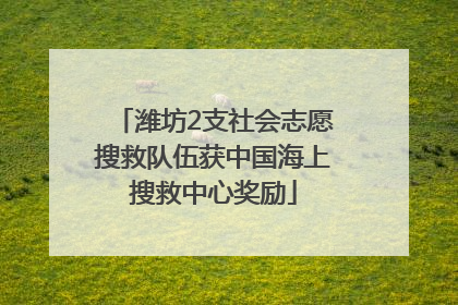 潍坊2支社会志愿搜救队伍获中国海上搜救中心奖励
