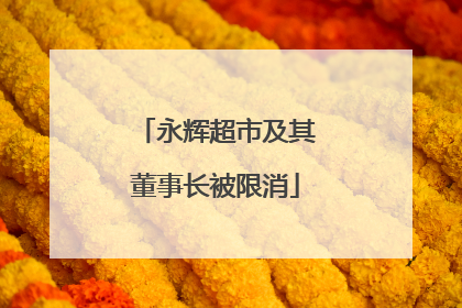 永辉超市及其董事长被限消