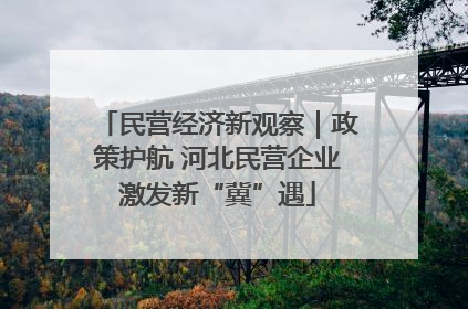 民营经济新观察｜政策护航 河北民营企业激发新“冀”遇