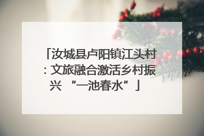 汝城县卢阳镇江头村：文旅融合激活乡村振兴 “一池春水”