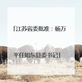 江苏省委批准：杨万平任如东县委书记