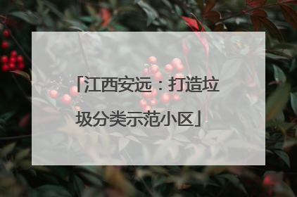 江西安远：打造垃圾分类示范小区