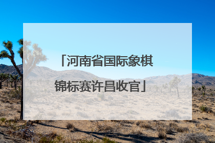河南省国际象棋锦标赛许昌收官