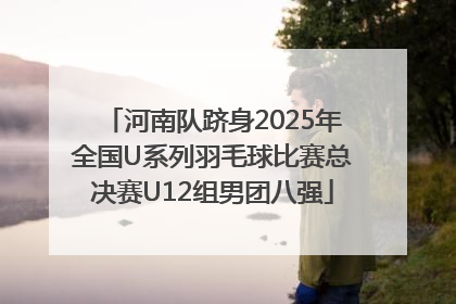 河南队跻身2025年全国U系列羽毛球比赛总决赛U12组男团八强