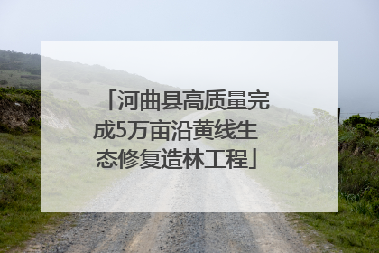 河曲县高质量完成5万亩沿黄线生态修复造林工程