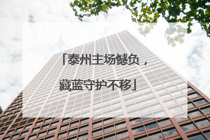 泰州主场憾负，藏蓝守护不移