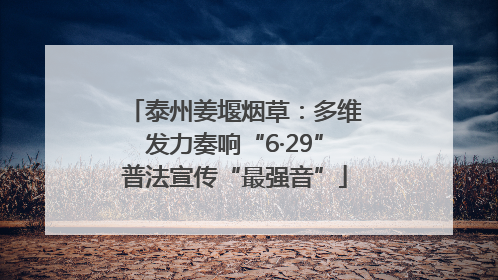 泰州姜堰烟草：多维发力奏响“6·29”普法宣传“最强音”