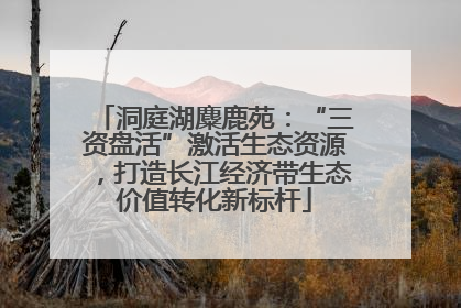 洞庭湖麋鹿苑：“三资盘活”激活生态资源，打造长江经济带生态价值转化新标杆
