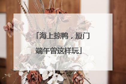 海上掠鸭，厦门端午曾这样玩