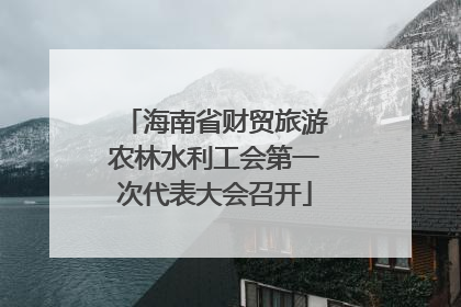 海南省财贸旅游农林水利工会第一次代表大会召开