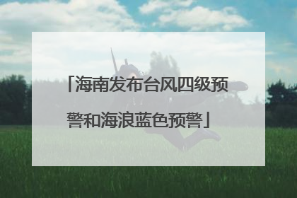 海南发布台风四级预警和海浪蓝色预警