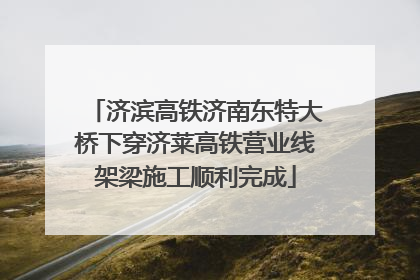 济滨高铁济南东特大桥下穿济莱高铁营业线架梁施工顺利完成