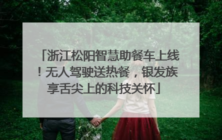 浙江松阳智慧助餐车上线！无人驾驶送热餐，银发族享舌尖上的科技关怀