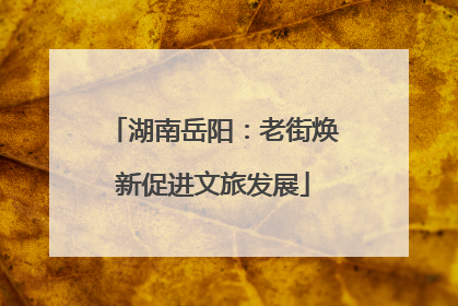 湖南岳阳：老街焕新促进文旅发展