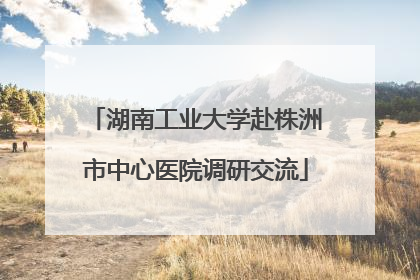 湖南工业大学赴株洲市中心医院调研交流