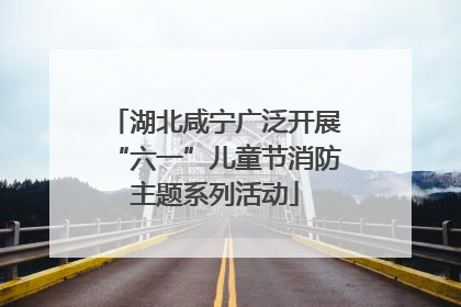湖北咸宁广泛开展“六一”儿童节消防主题系列活动