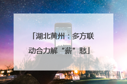 湖北黄州：多方联动合力解“薪”愁
