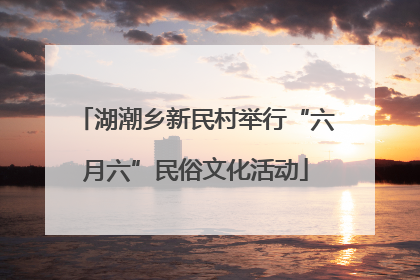 湖潮乡新民村举行“六月六”民俗文化活动