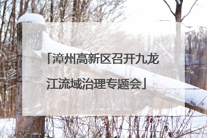 漳州高新区召开九龙江流域治理专题会