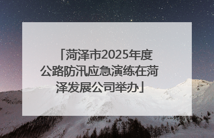 菏泽市2025年度公路防汛应急演练在菏泽发展公司举办