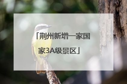 荆州新增一家国家3A级景区