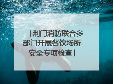 荆门消防联合多部门开展餐饮场所安全专项检查