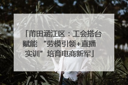 莆田涵江区：工会搭台赋能 “劳模引领+直播实训”培育电商新军
